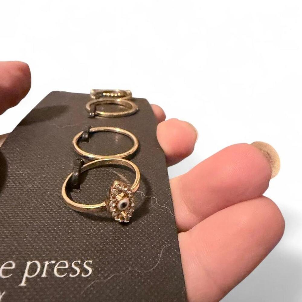 Free Press Nordstrom Gold Stacking Ring Set New in Package Size